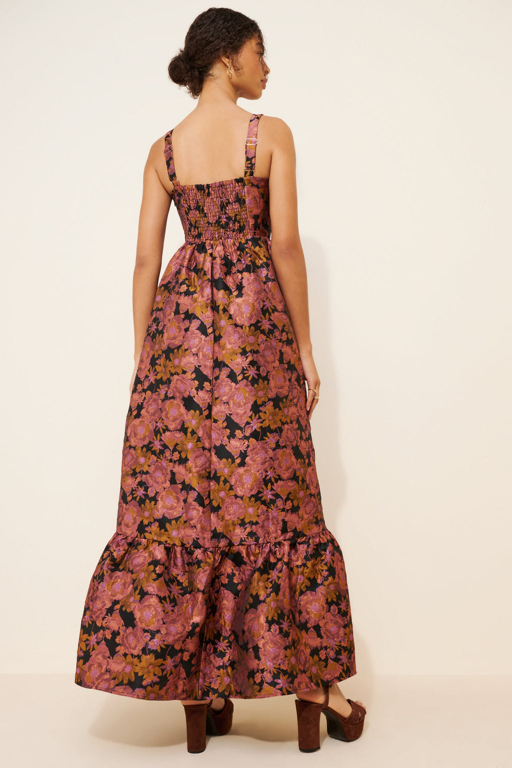 CORSET BROCADE MAXI DRESS