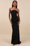 STRAPLESS CORSET MAXI DRESS