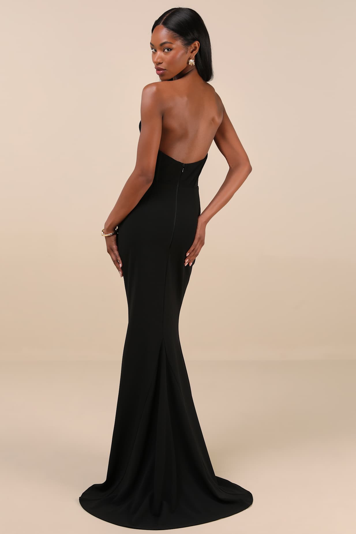 STRAPLESS CORSET MAXI DRESS