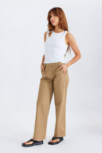 WIDE LEG LOW-WAIST CHINO PANT