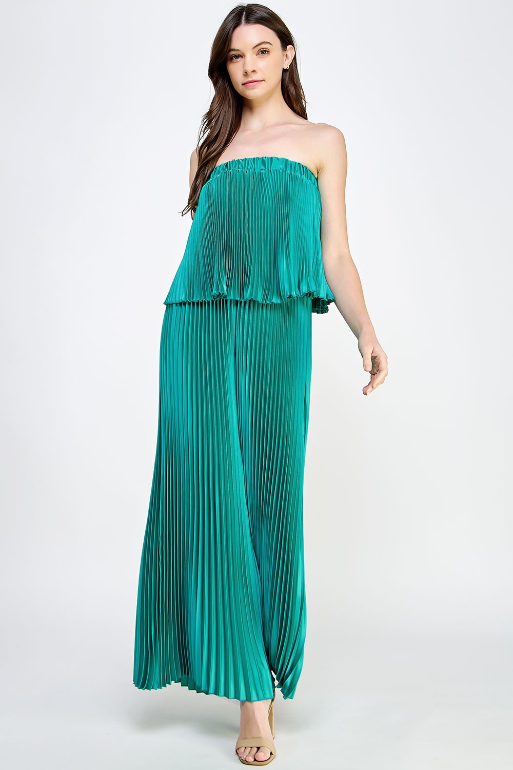 PLEATED TUBE JUMPSUIT