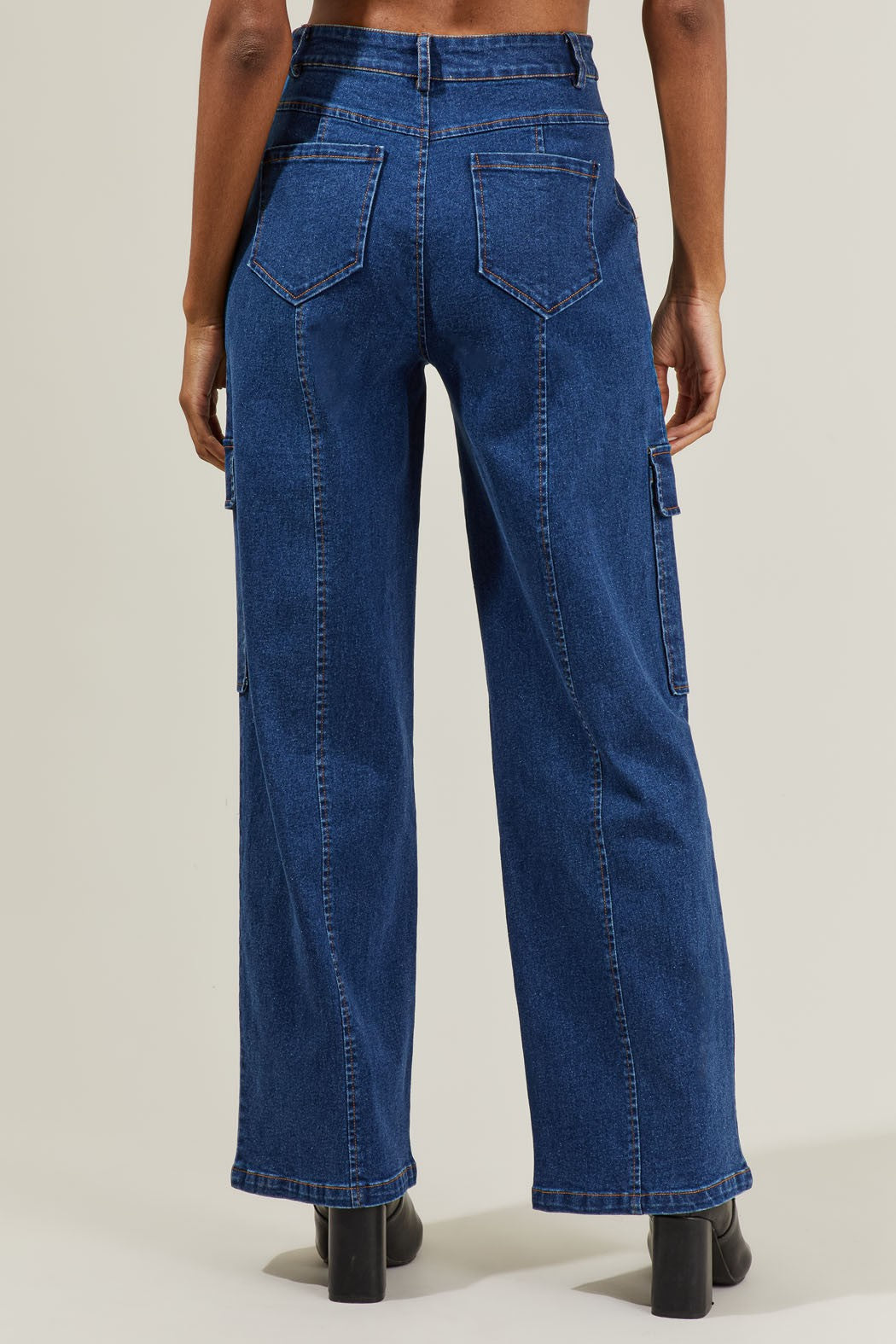 DENIM CARGO PANTS