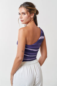 ONE SHOULDER RUCHED TOP