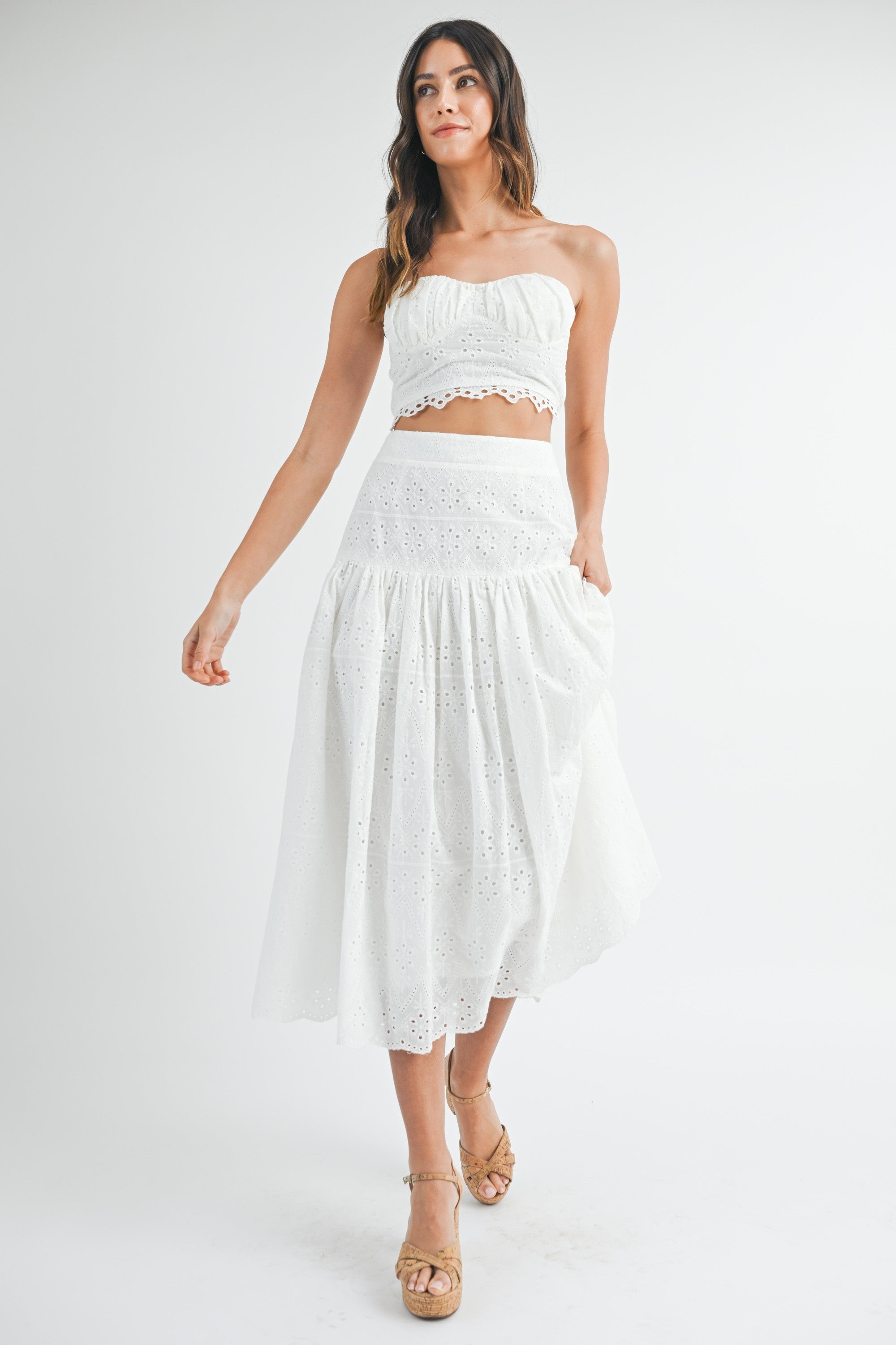 TUBE CROP TOP AND MIDI SKIRT SET