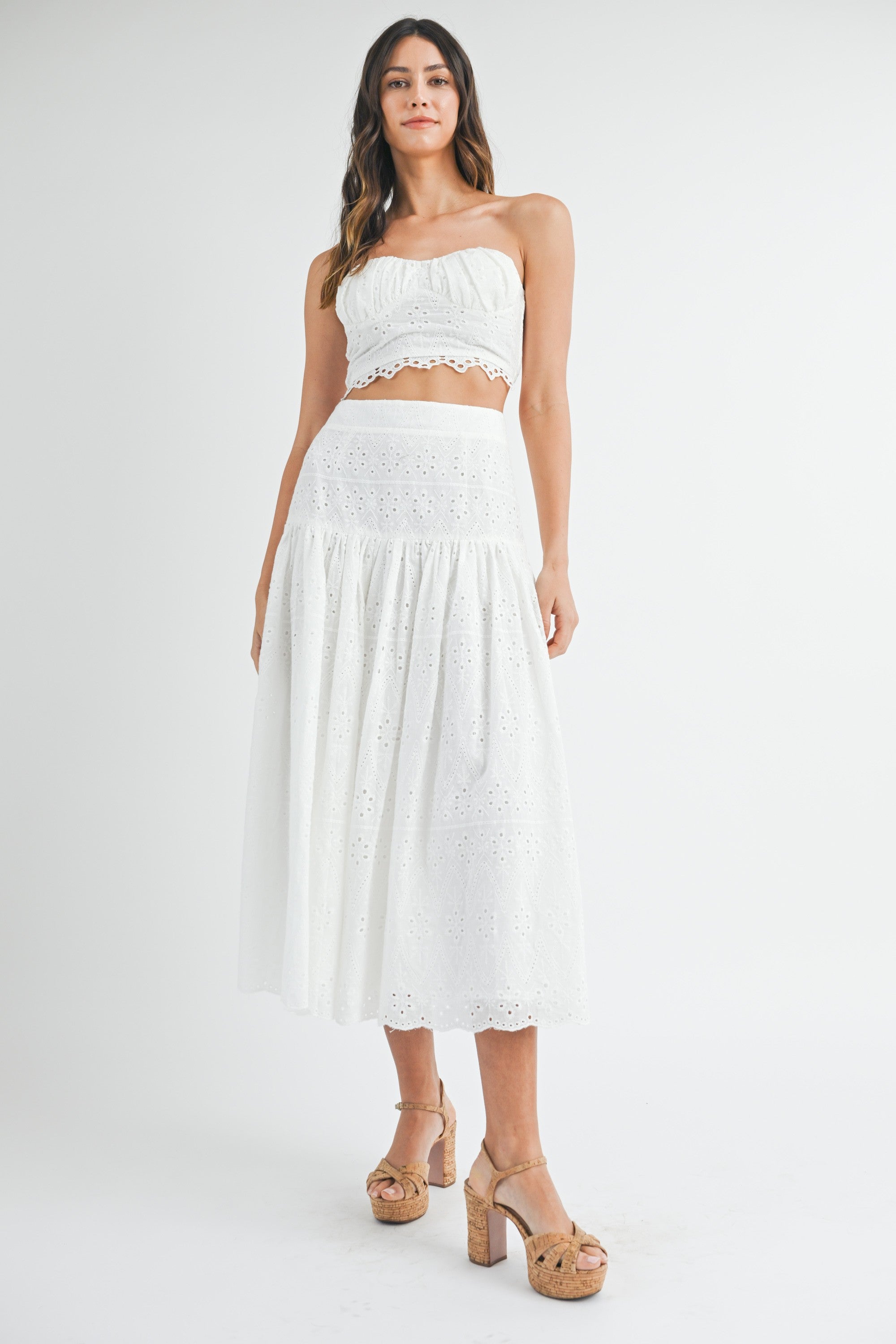 TUBE CROP TOP AND MIDI SKIRT SET