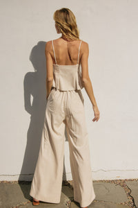 FLARED TOP/BELTED PANTS SET