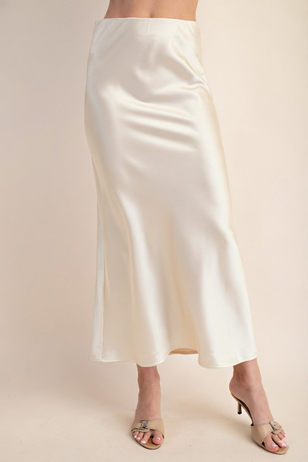 ELASTIC BAND MIDI SKIRT
