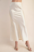 ELASTIC BAND MIDI SKIRT