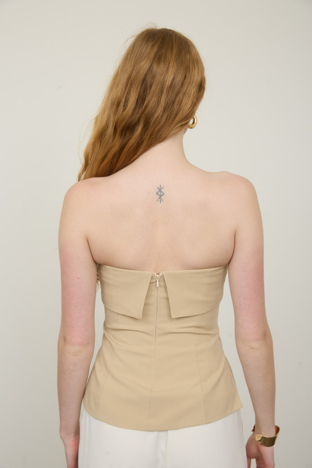 FOLD OVER STRAPLESS TOP