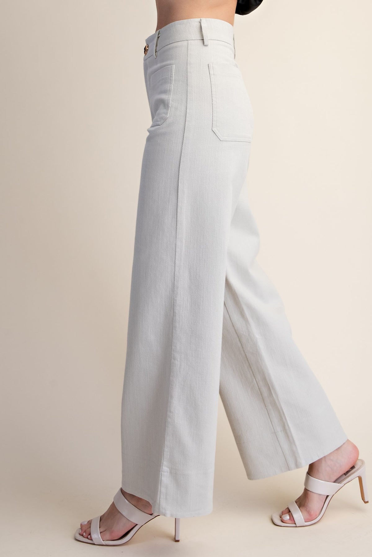 HIGH RISE WIDE LEG STRETCHY JEANS