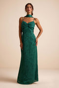 BURNOUT SASH SCARF MAXI DRESS