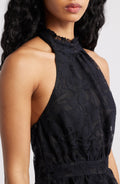 HALTER TIERED MINI DRESS