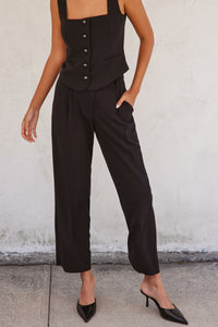 SUIT VEST AND STRAIGHT LEG TROUSERS SET