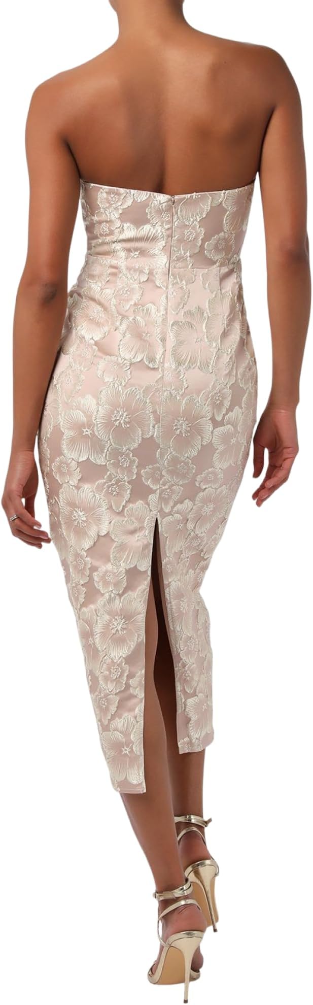 STRAPLESS MIDI DRESS