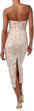STRAPLESS MIDI DRESS