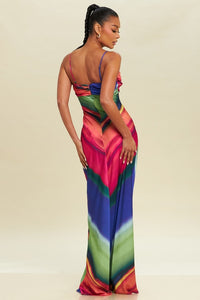 RAINBOW SLIP MAXI DRESS