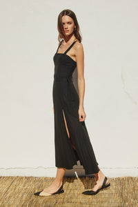 BUCKLE MAXI DRESS