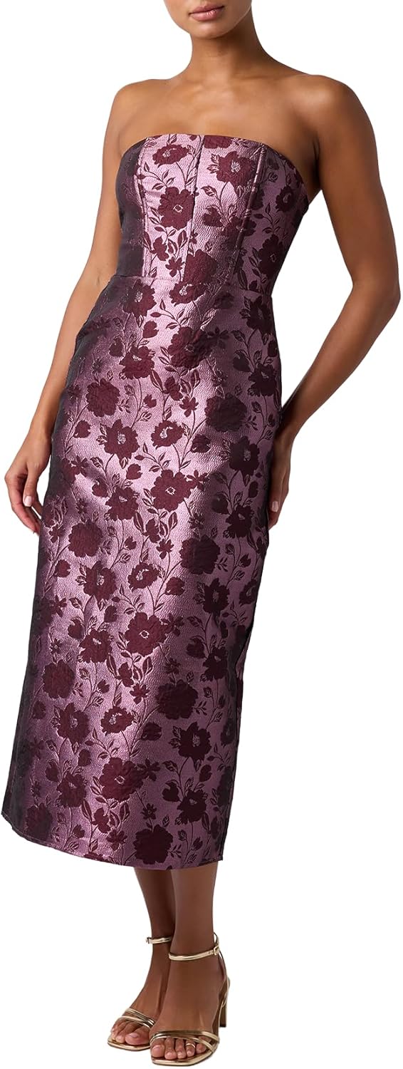 CORSET STRAPLESS MIDI DRESS