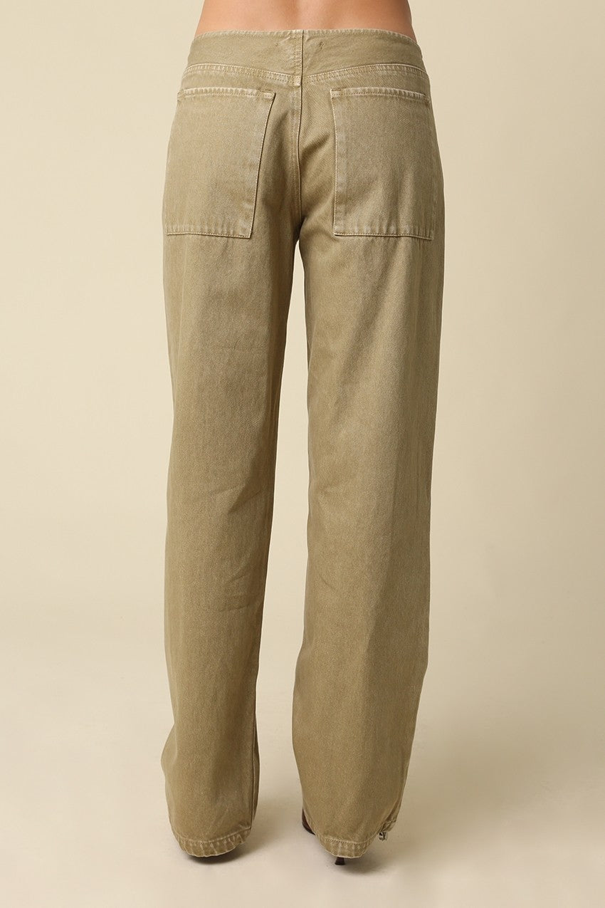 WIDE LEG UTILITY PANTS
