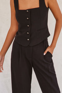 SUIT VEST AND STRAIGHT LEG TROUSERS SET