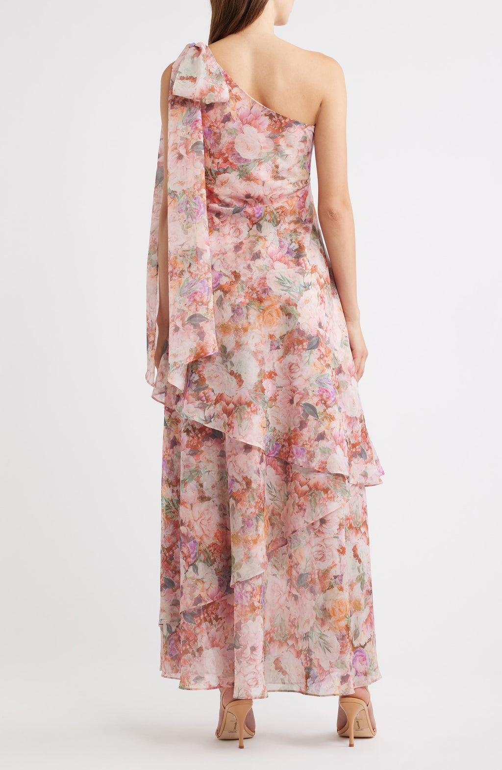 ONE SHOULDER TIERED MAXI DRESS