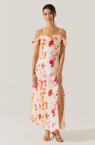 COLD SHOULDER MAXI DRESS