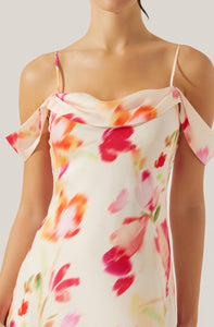 COLD SHOULDER MAXI DRESS