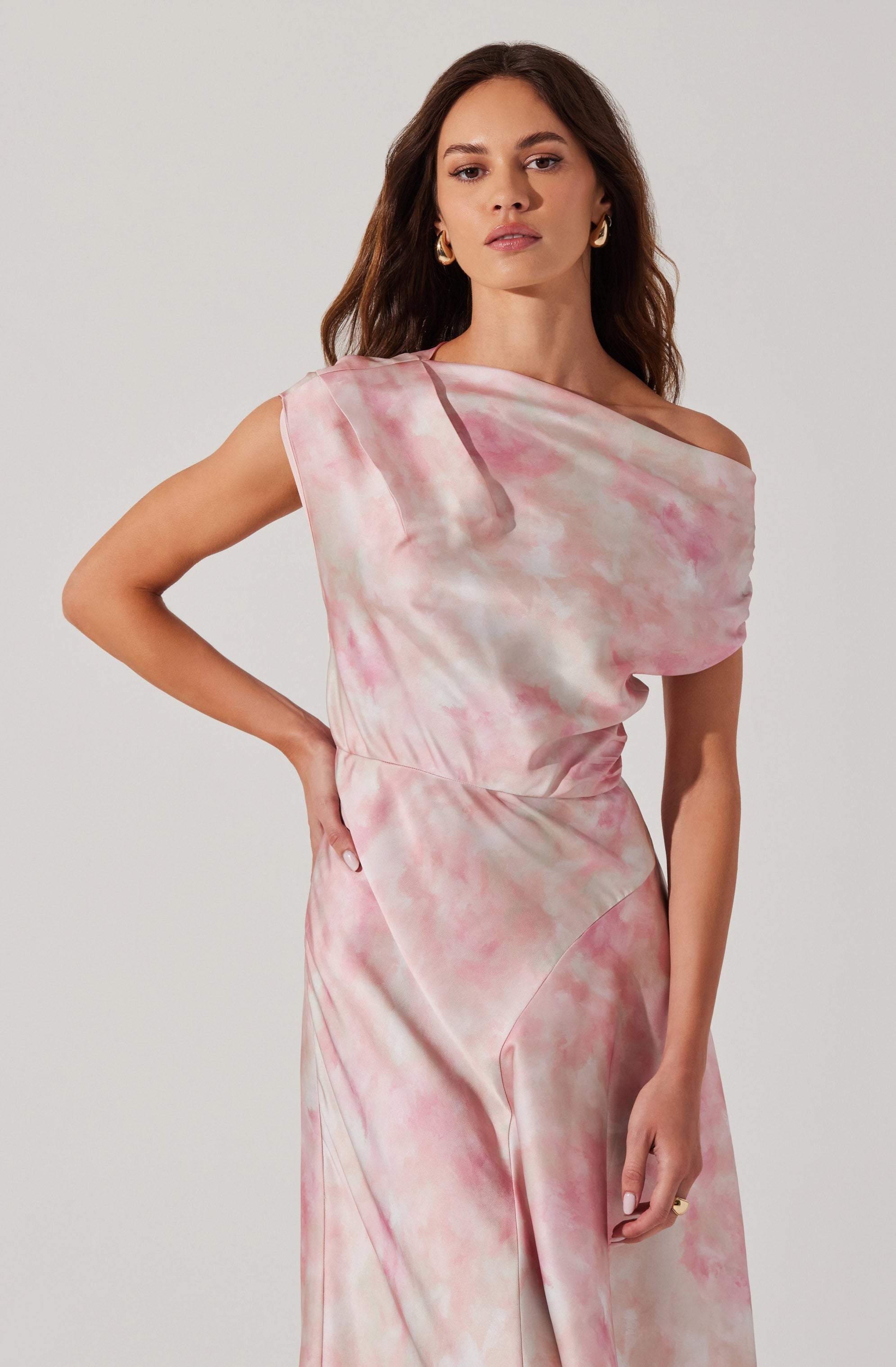 TIE DYE SATIN DRESS