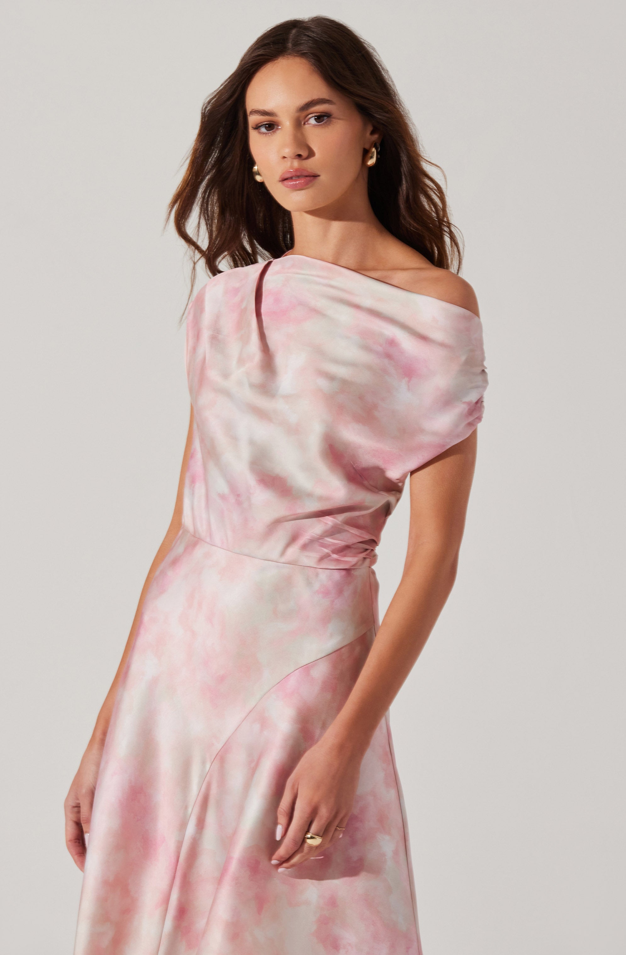 TIE DYE SATIN DRESS