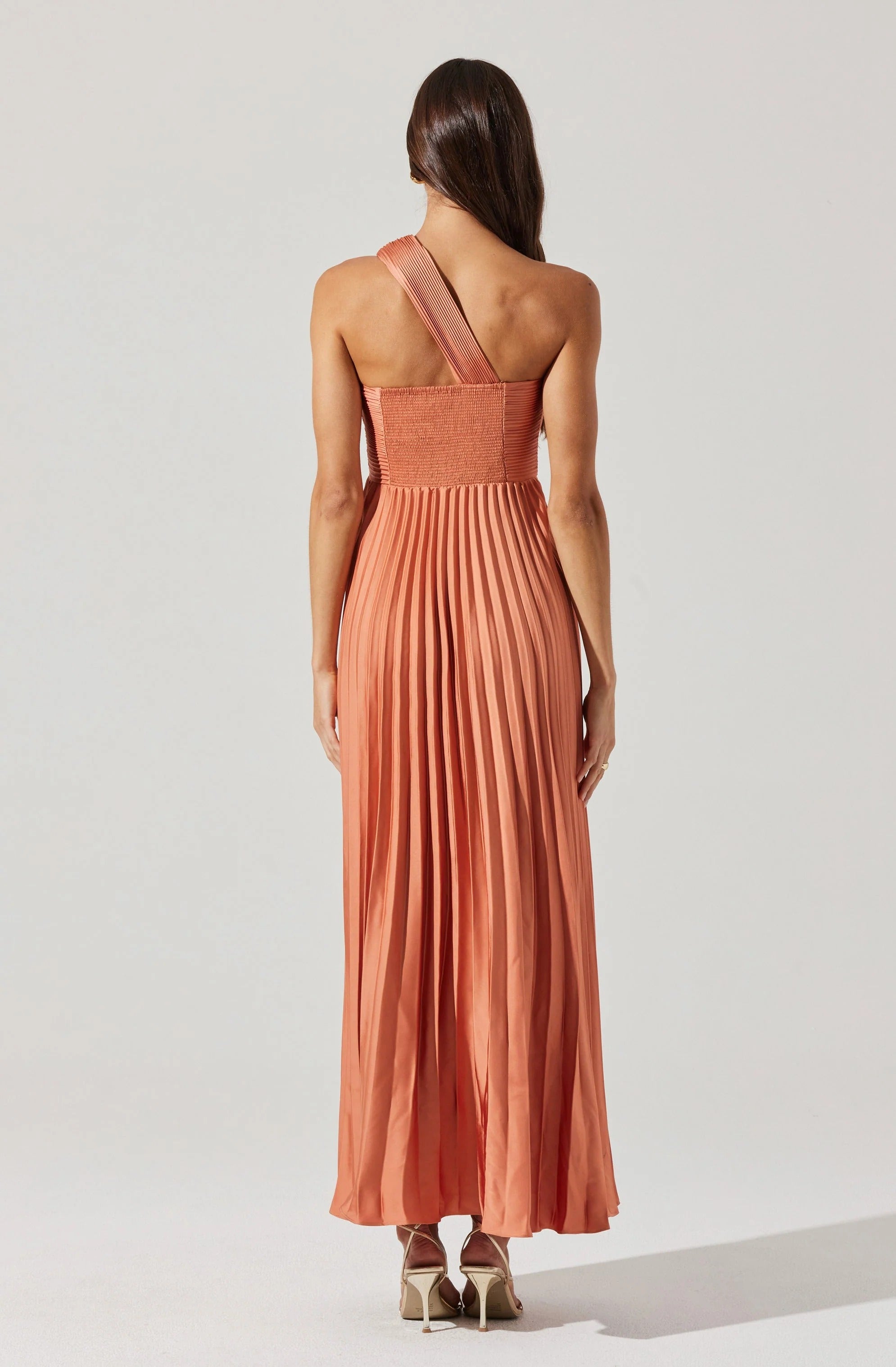 PLEATED MAXI DRESS