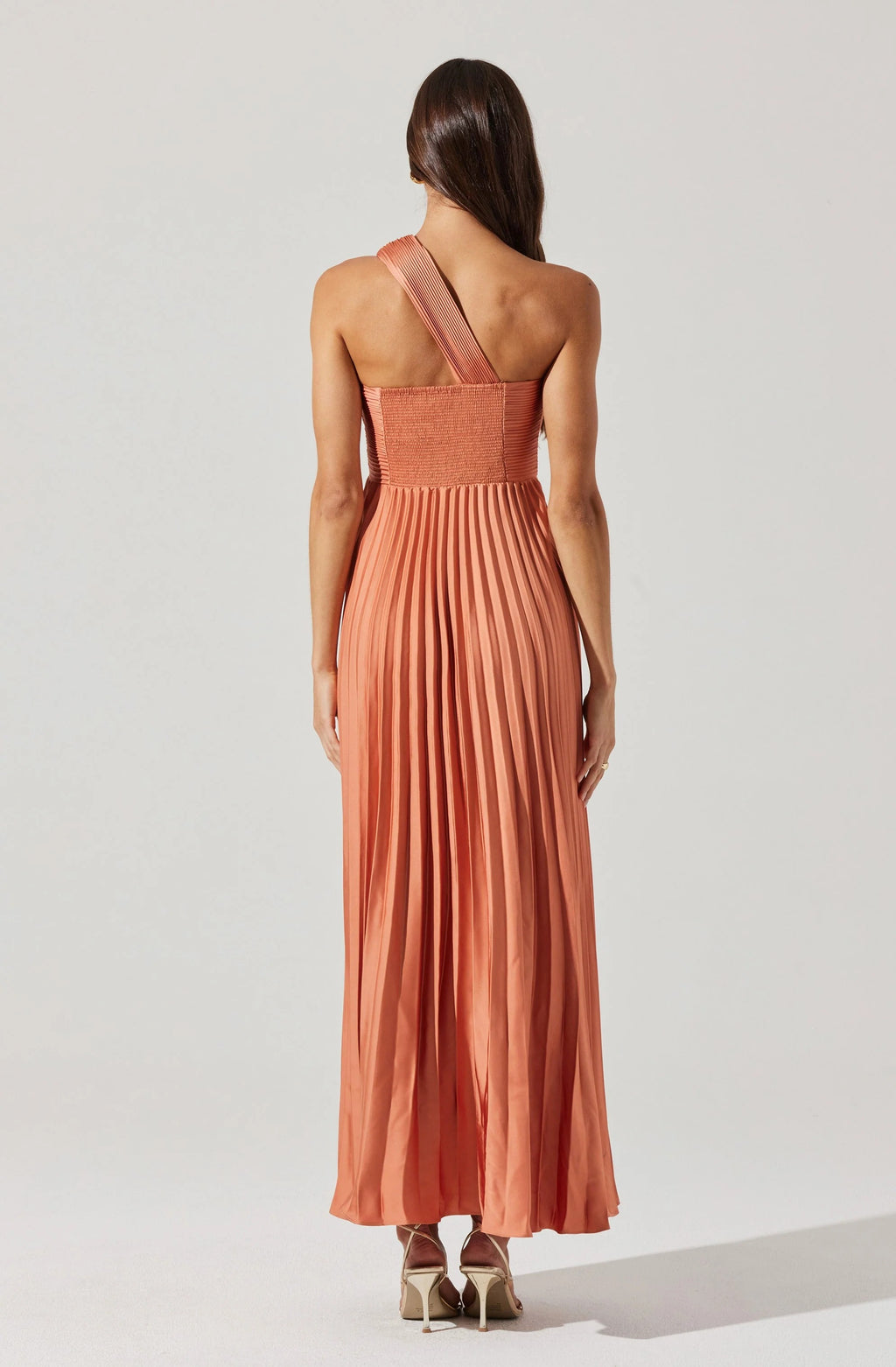 PLEATED MAXI DRESS