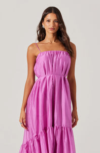 TIERED HIGH-LOW MAXI DRESS
