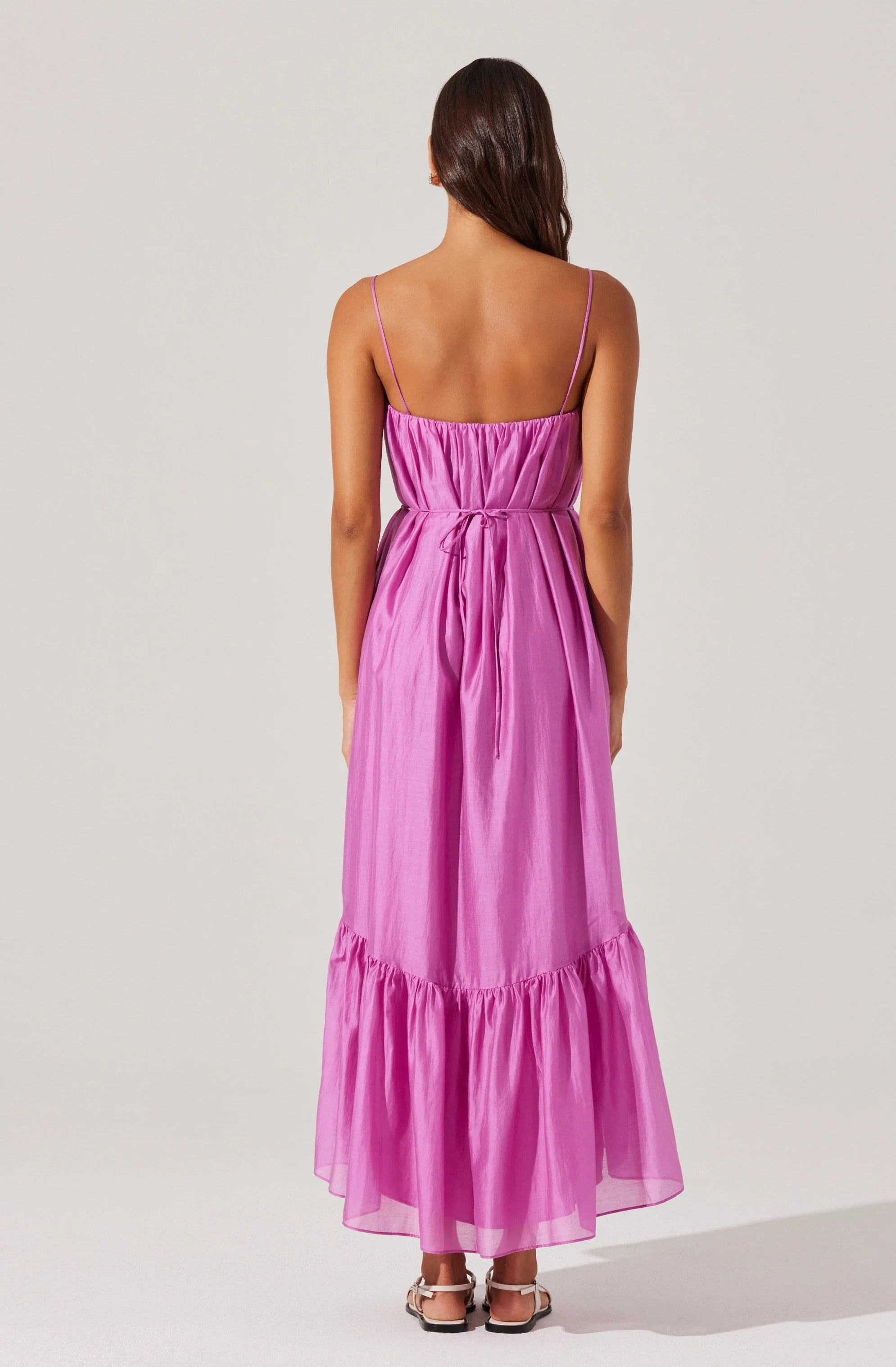 TIERED HIGH-LOW MAXI DRESS