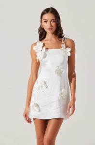 3D FLORAL MINI DRESS