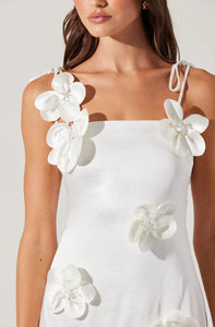 3D FLORAL MINI DRESS
