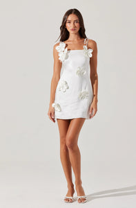 3D FLORAL MINI DRESS