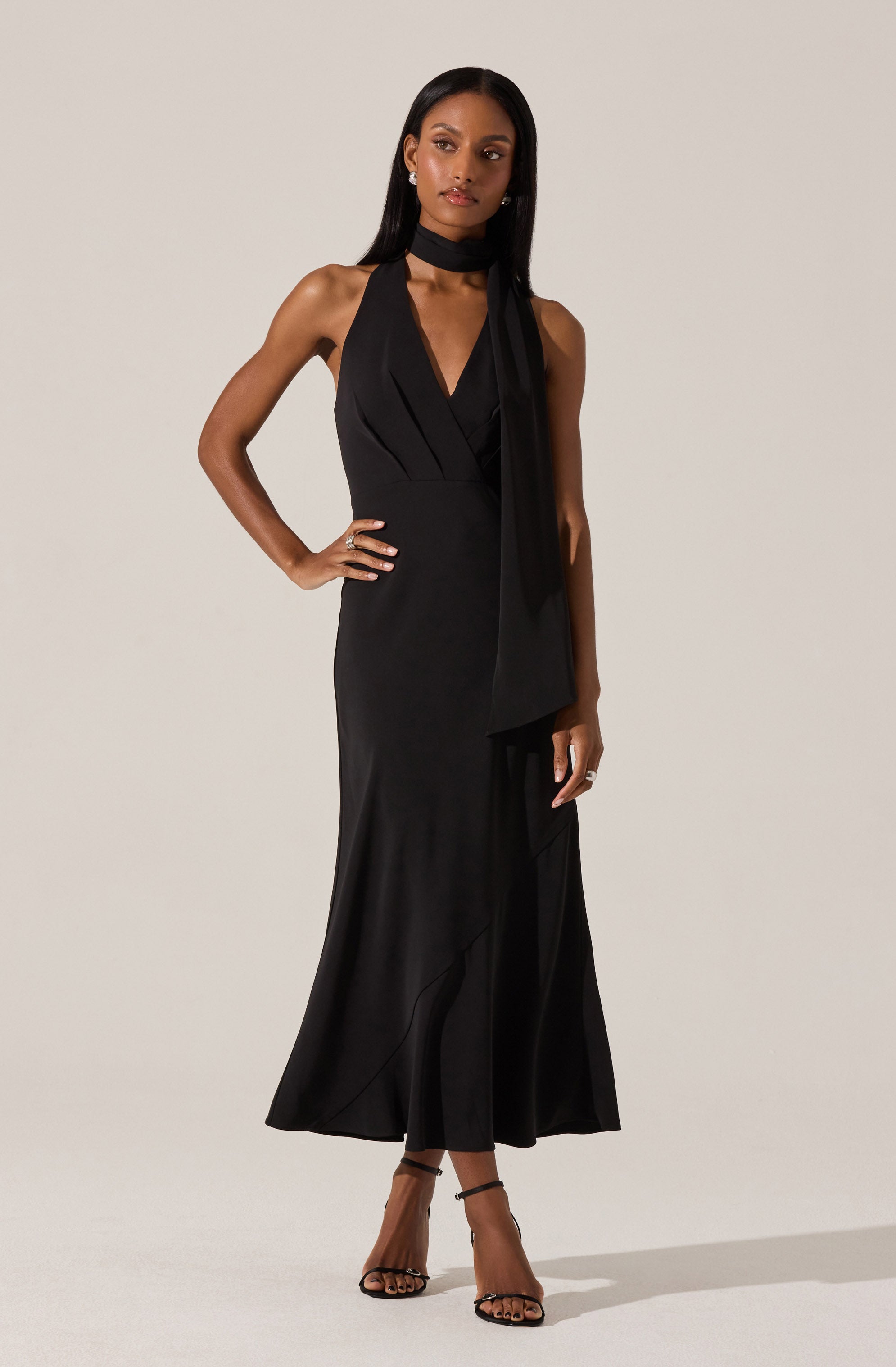HALTER MIDI DRESS