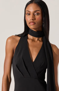 HALTER MIDI DRESS
