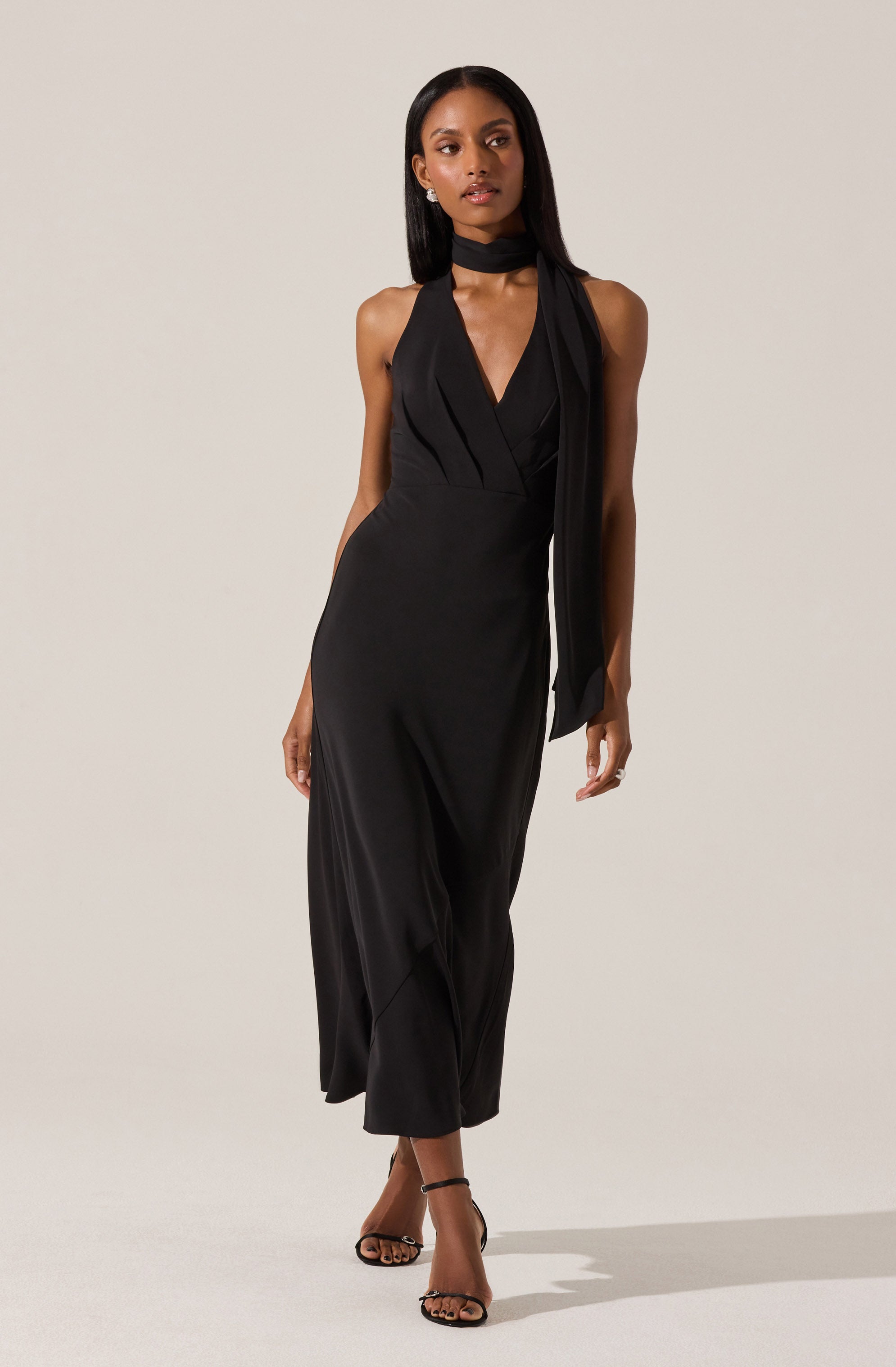 HALTER MIDI DRESS