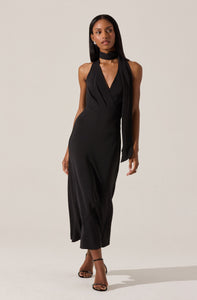 HALTER MIDI DRESS
