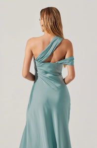 ONE SHOULDER MIDI DRESS