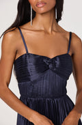 SWEETHEART PLEATED MIDI DRESS