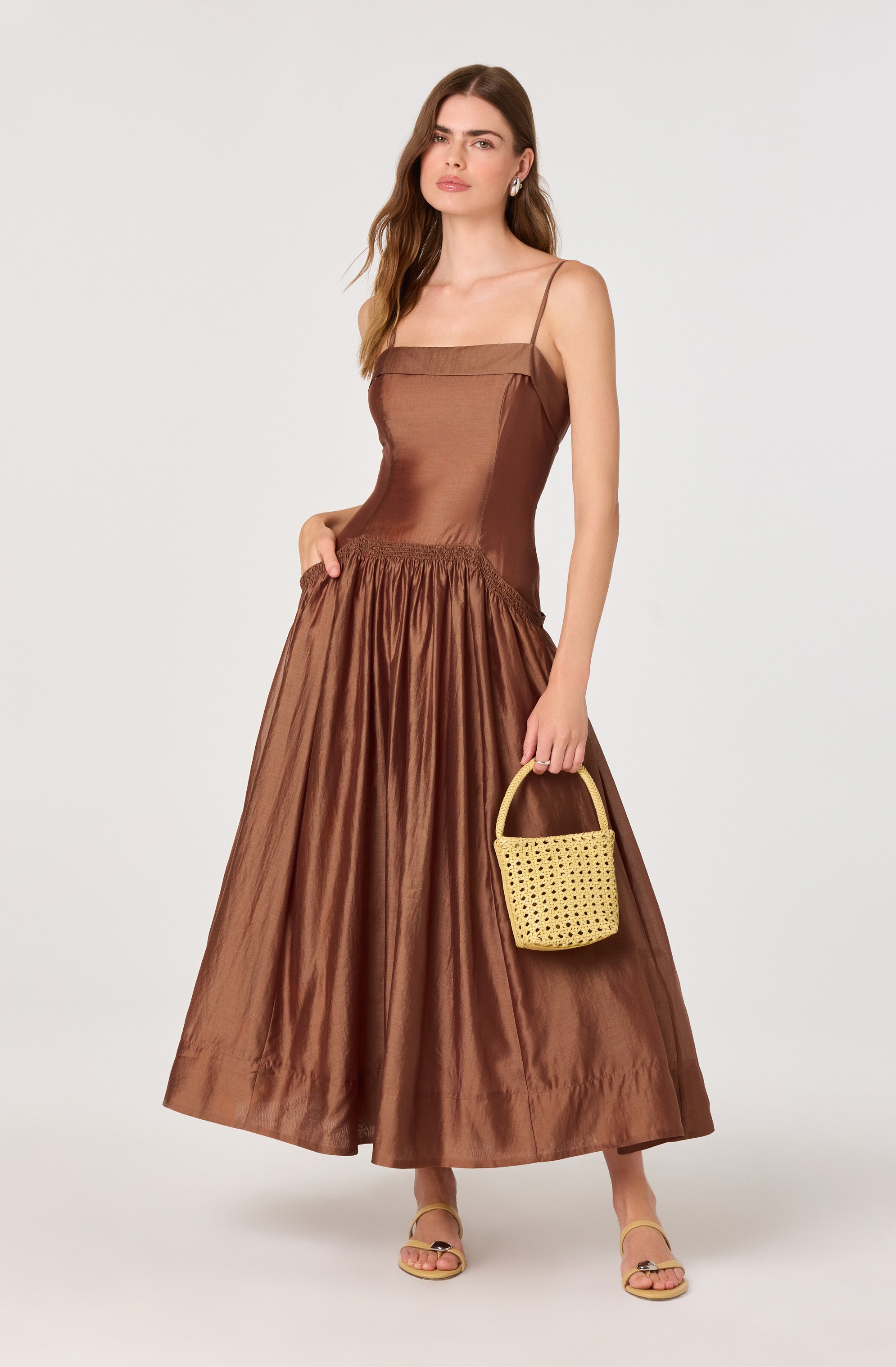 DROP-WAIST MAXI DRESS