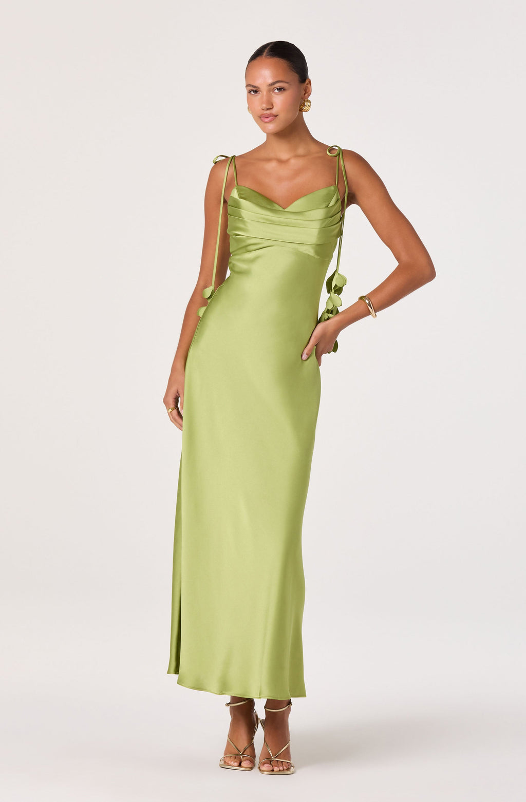 SATIN MAXI DRESS