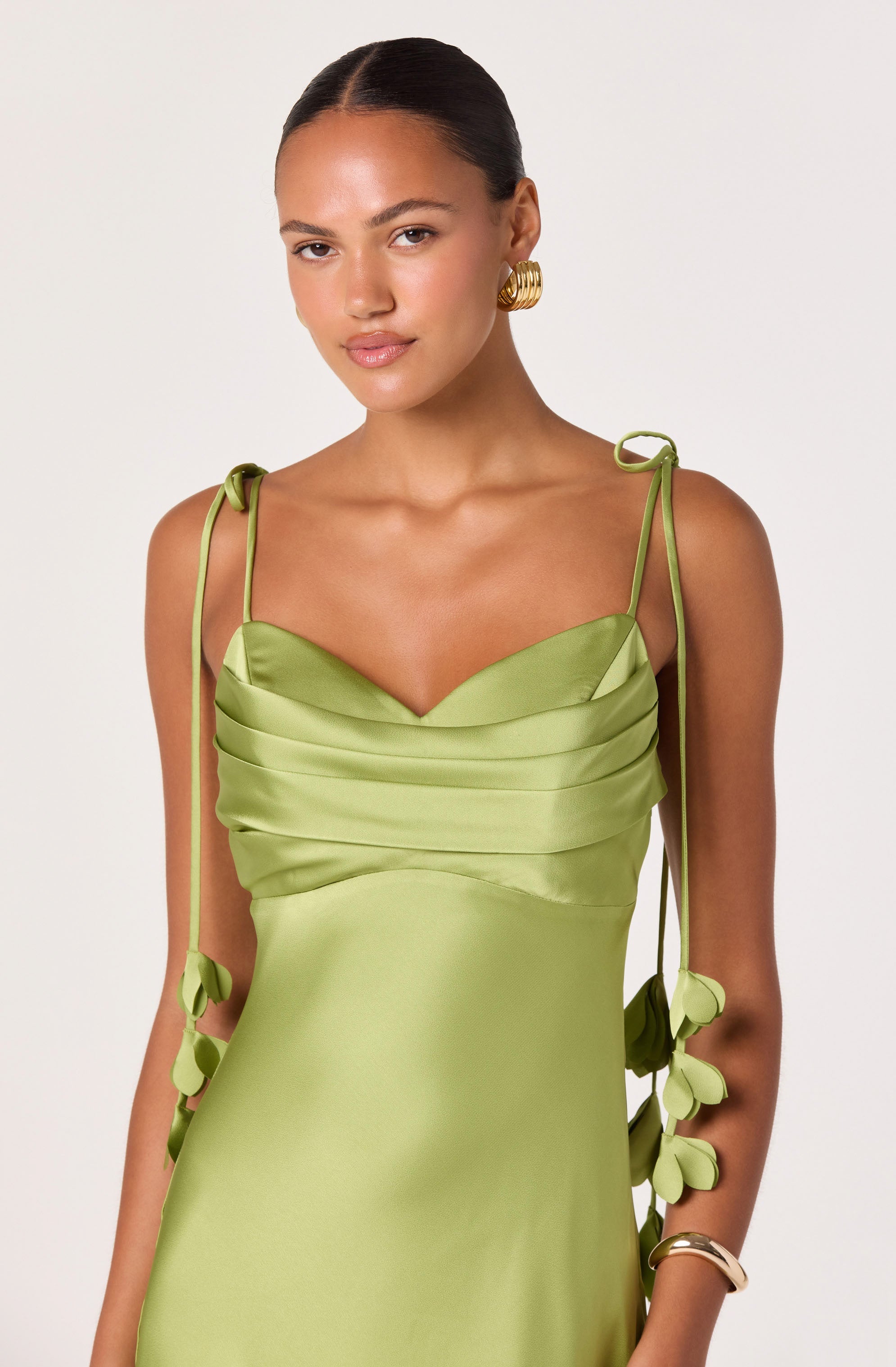 SATIN MAXI DRESS