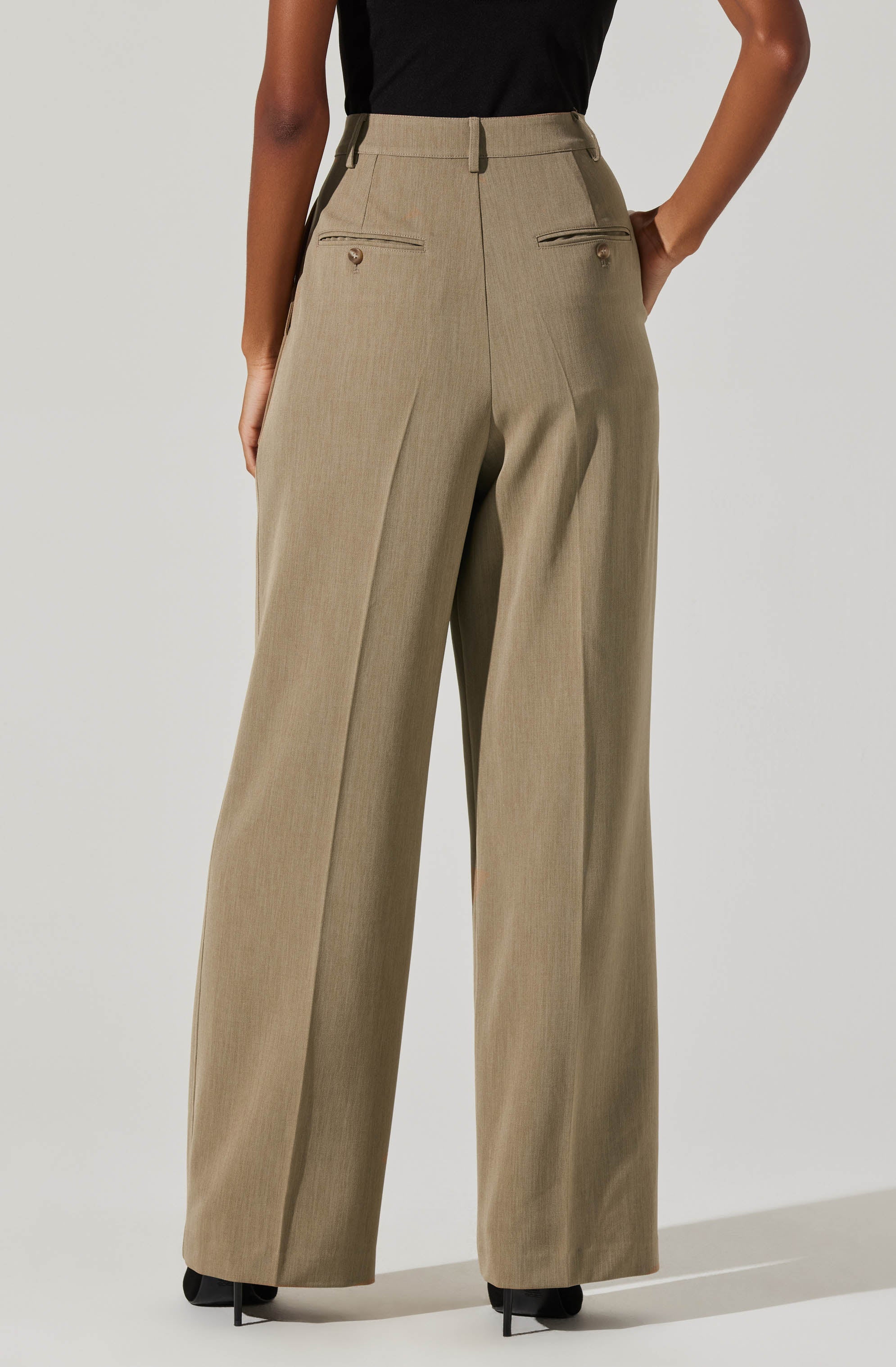 HIGH WAISTED TROUSER PANTS