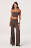 SKIRT-PANEL WIDE LEG PANTS