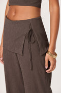 SKIRT-PANEL WIDE LEG PANTS