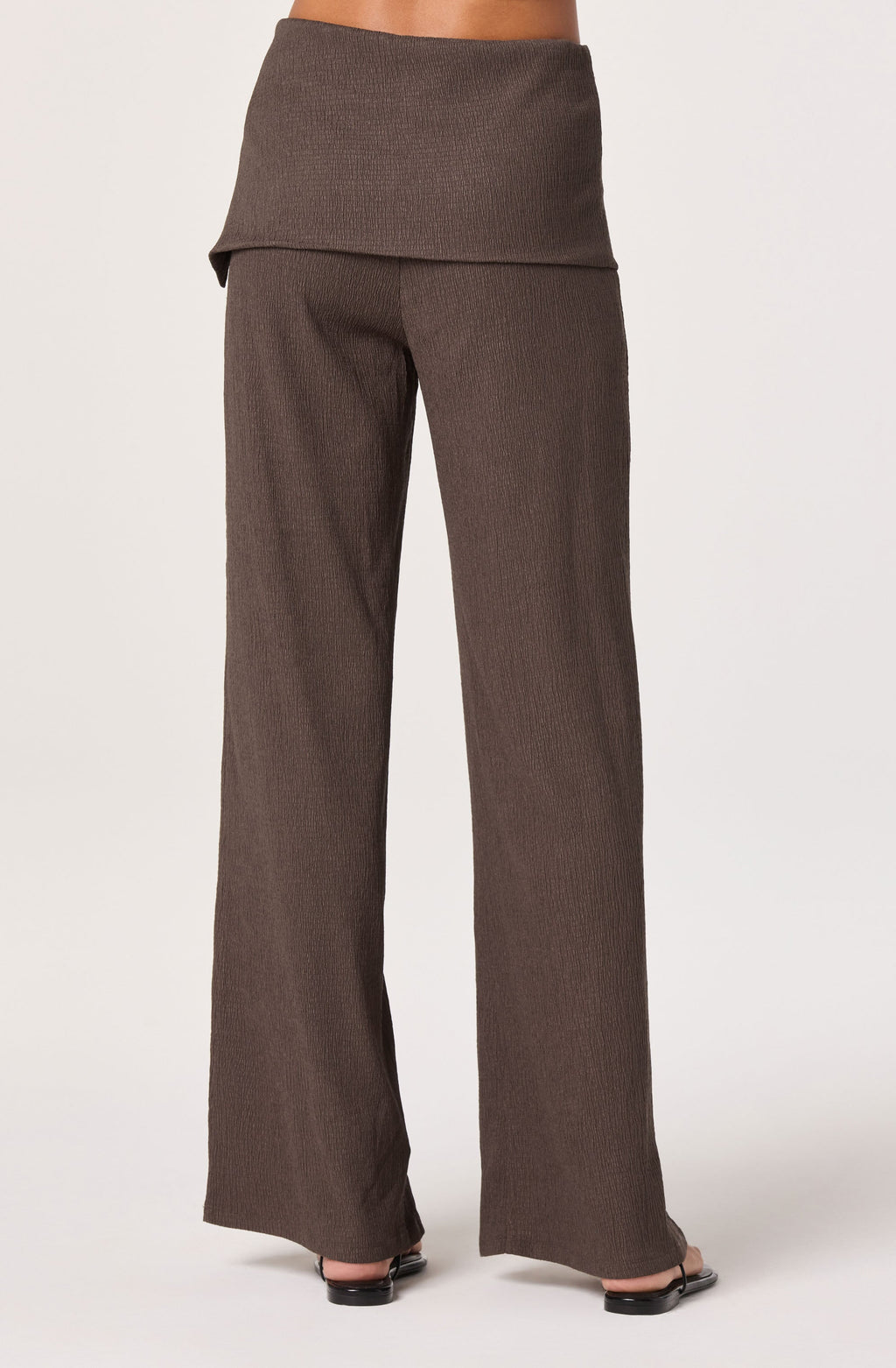 SKIRT-PANEL WIDE LEG PANTS