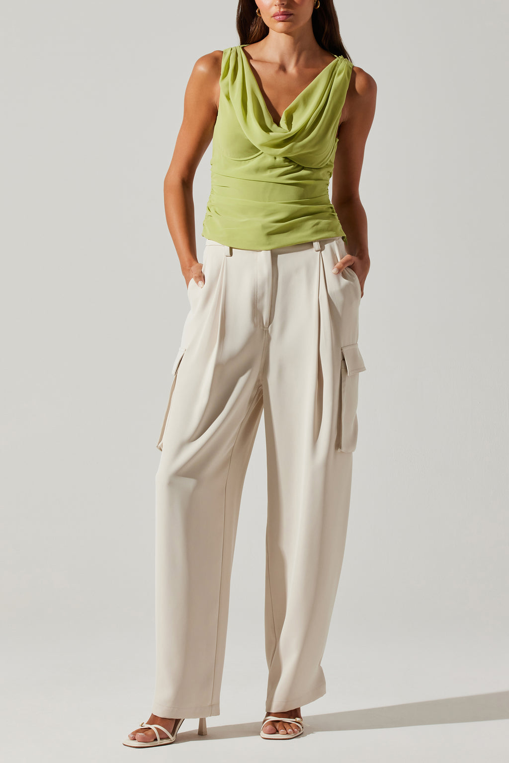 COWL NECK TOP